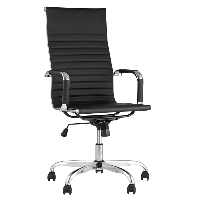 Кресло офисное TopChairs City чёрное Stool Group D-101H BLACK
