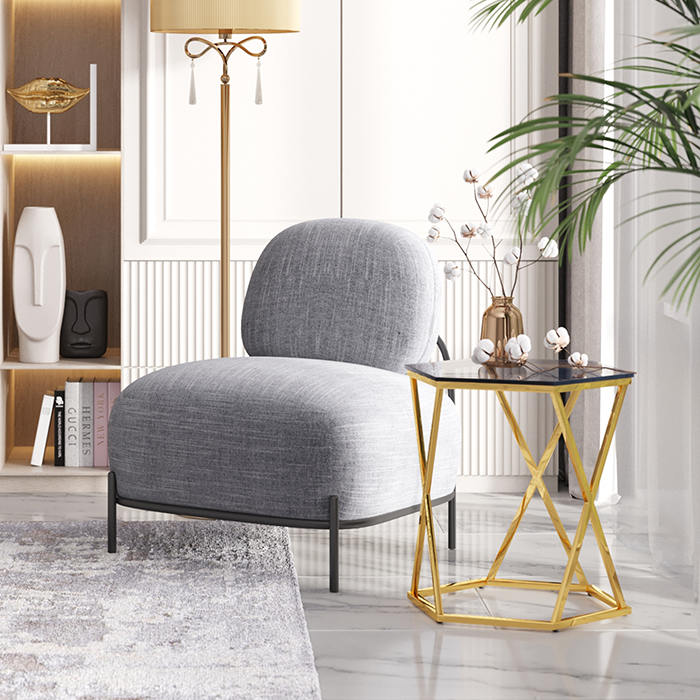 Журнальный столик Круз 48х42 стекло Stool Group EET-187-TG