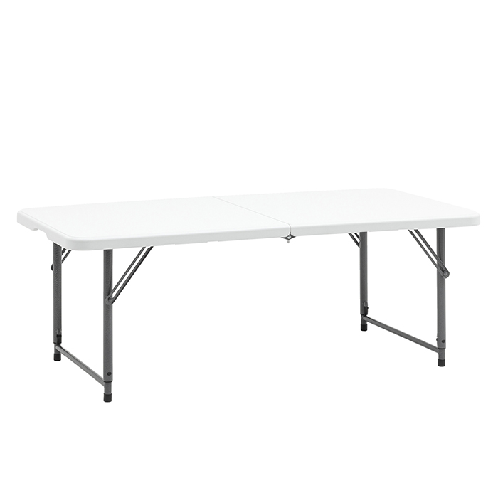 Стол-чемодан складной с регулировкой высоты 122х61 см белый Stool Group Z122-3X-H.ADJ white