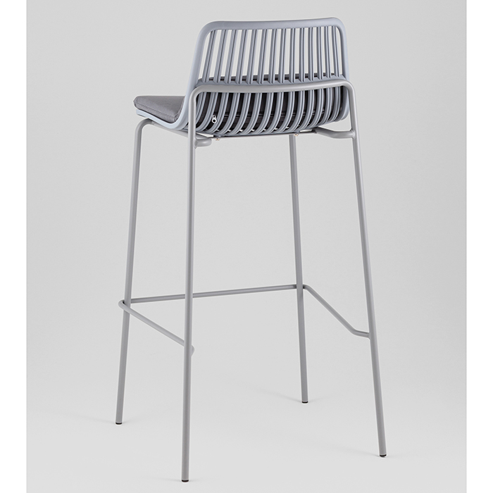 Стул барный Louran с подушкой серый Stool Group D-012H-75 grey