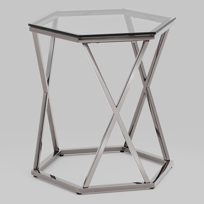 Журнальный столик Круз 48х42 стекло Stool Group EET-187-GM