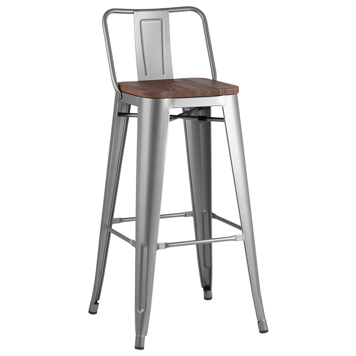 Комплект барных стульев Tolix серебристый (6 шт) Stool Group YD-H765E-W YG-15 X6