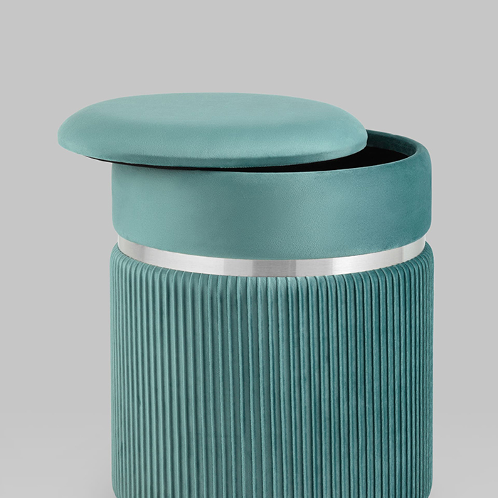 Пуф Миранда с ящиком велюр светло-бирюзовый Stool Group 19B352VA-8167-62
