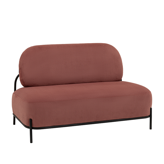 Диван Стоун велюр рельефный коралловый Stool Group vd-dv-stone-cl-coral