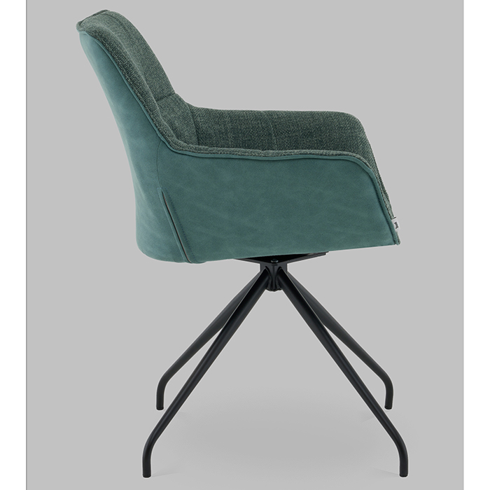 Кресло вращающееся Кимберли рогожка/замша зелёный Stool Group AV 344 W696/K15-K20PM-9005