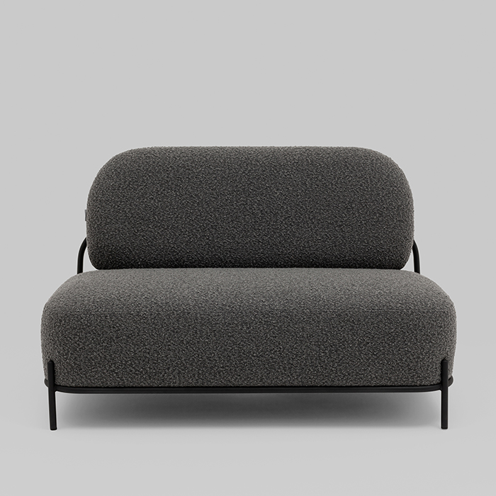 Диван Стоун букле тёмно-серый Stool Group vd-dv-stone-tr-dg