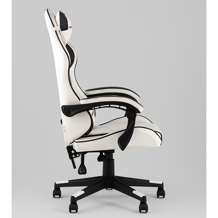 Кресло игровое TopChairs Shadow бело-чёрный Stool Group GF-8079 white+black