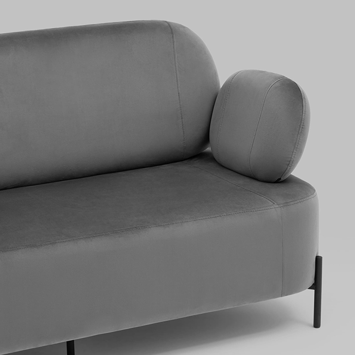 Диван Кэнди велюр серый Stool Group vd-dv-candy-b27