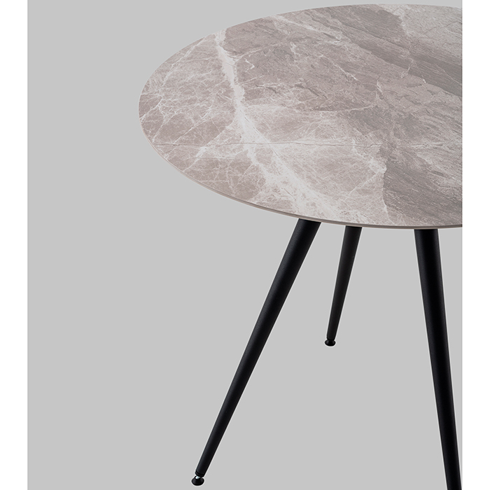 Стол Ники круглый керамика Italian light grey D90 Stool Group vd-niki-ilg-900