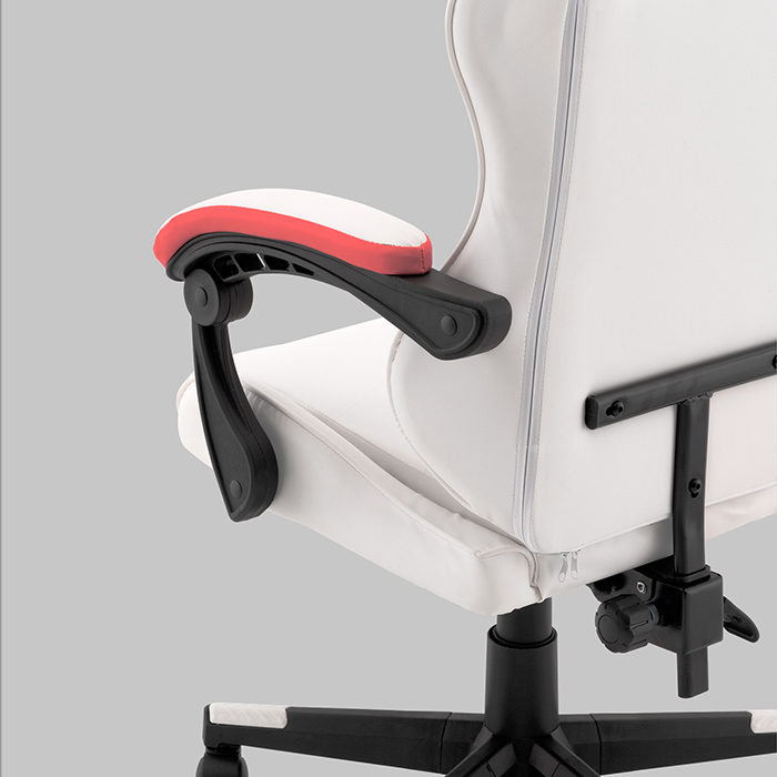 Кресло игровое TopChairs Phantom бело-красный Stool Group GF-D80 white+red
