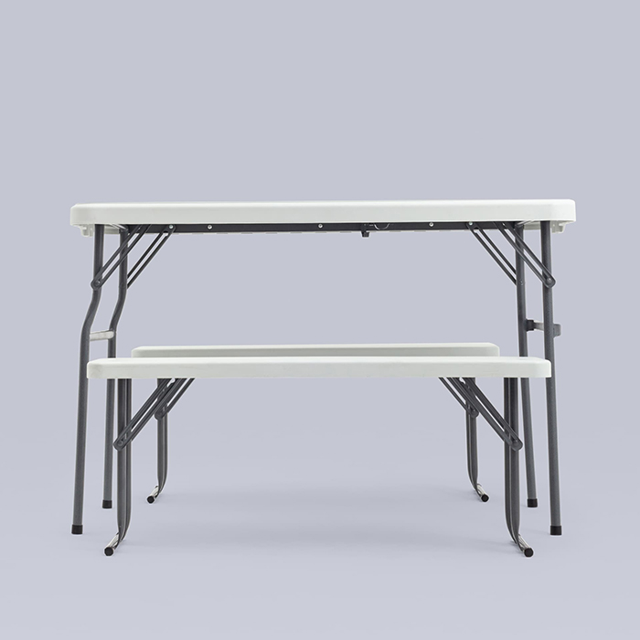 Комплект стола и двух скамеек белый Stool Group YX-B113 white