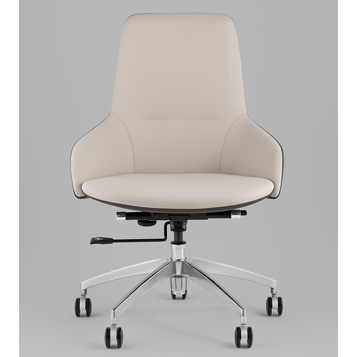 Кресло офисное TopChairs Soulo бежевый/серый Stool Group A308-A 8371-12/1