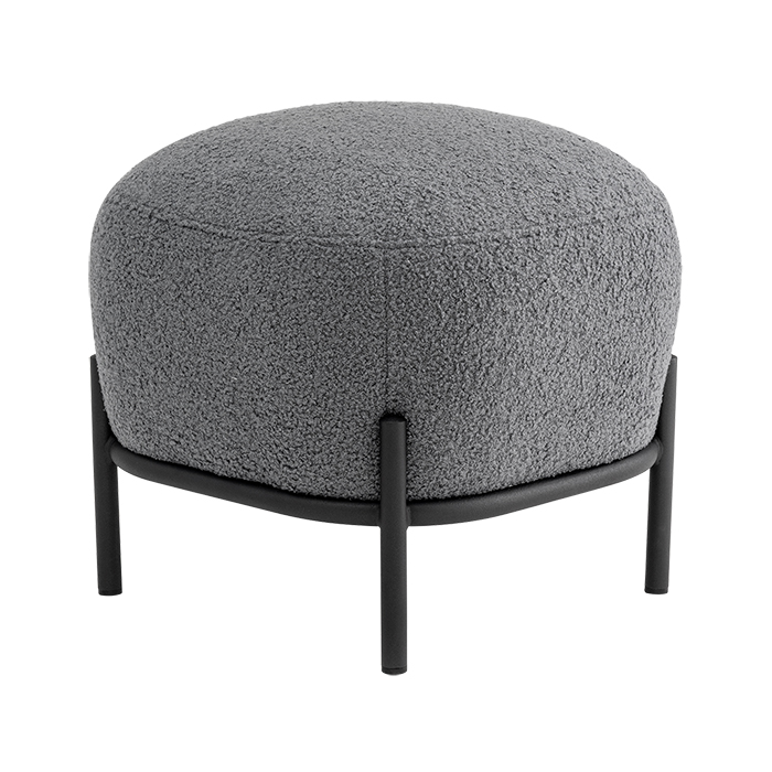 Пуф Стоун букле Fluffy тёмно-серый Stool Group vd-pf-stone-fl-grey