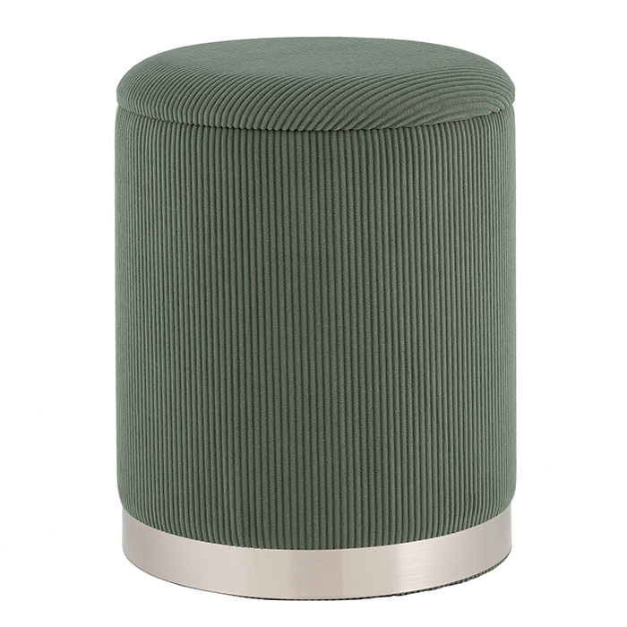 Пуф Эмили с ящиком вельвет зелёный Stool Group 19A205CG-12