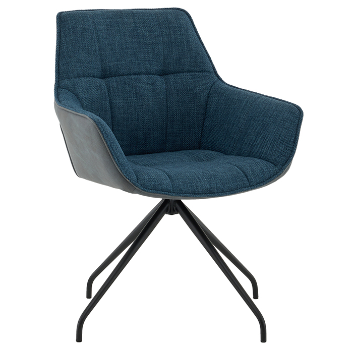 Кресло вращающееся Кимберли рогожка/замша синий Stool Group AV 344 W797/K12-K20PM-9005