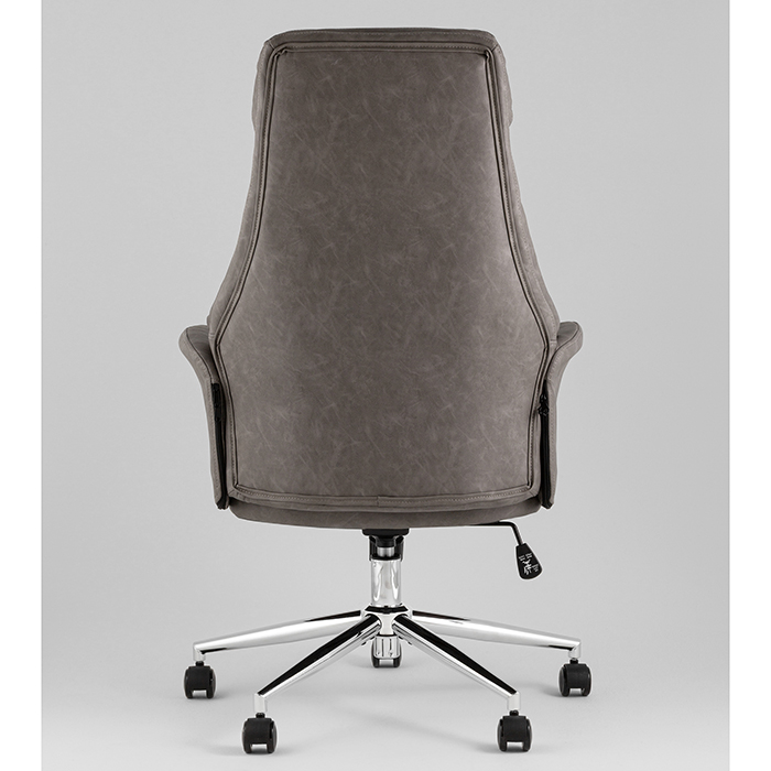 Кресло офисное TopChairs Neoma серый экокожа Stool Group YF-0515 FH-62 grey retro