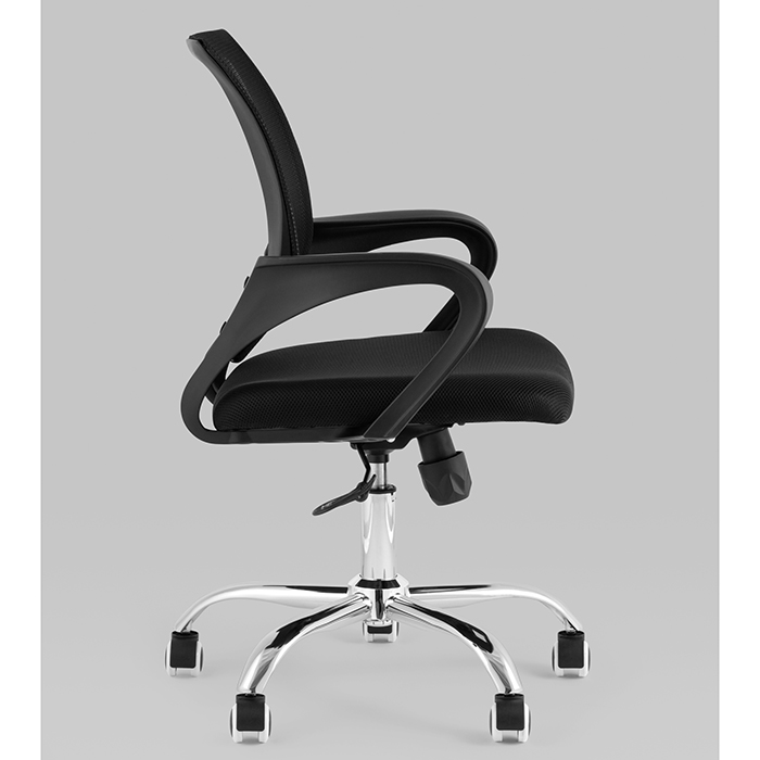 Кресло офисное TopChairs Simple New чёрный Stool Group WH-805 black