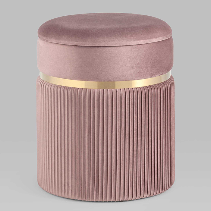 Пуф Миранда с ящиком велюр розовый Stool Group 19B352VA-8167-30