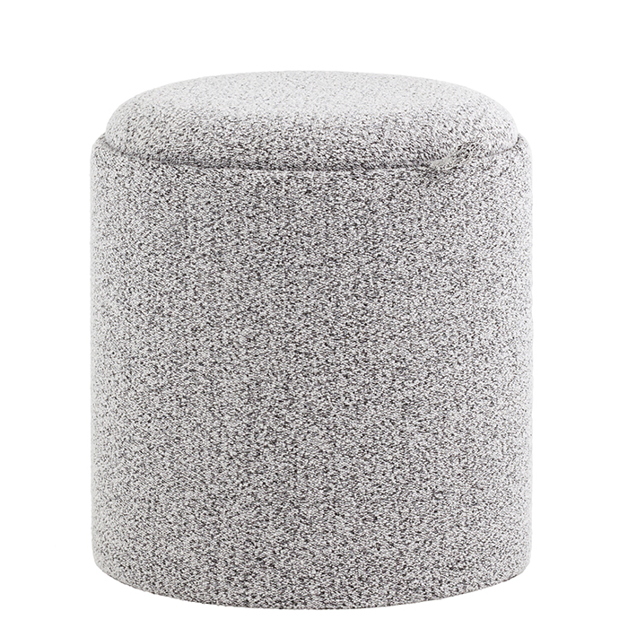 Пуф с ящиком Хюгге XS букле серый Stool Group 19B260LXS LX-18