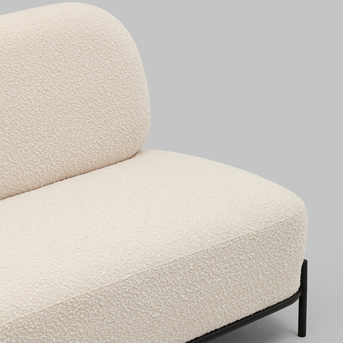 Диван Стоун букле молочный Stool Group vd-dv-stone-tr-milk