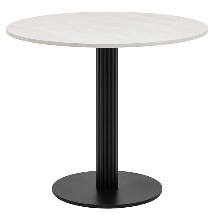 Стол круглый Фризбин D90 Ледяной камень основание черное Stool Group AV 1324-900-K385CB-9005