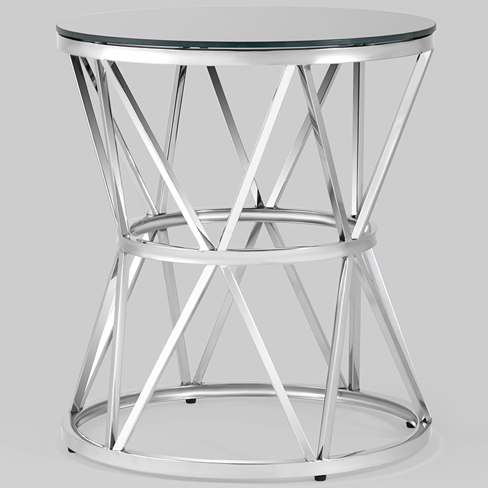 Журнальный столик D50 Вива стекло чёрный Stool Group EET-080