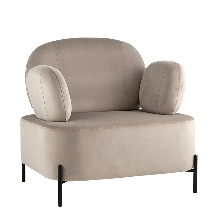 Кресло Кэнди велюр светло-серый Stool Group vd-candy-b25