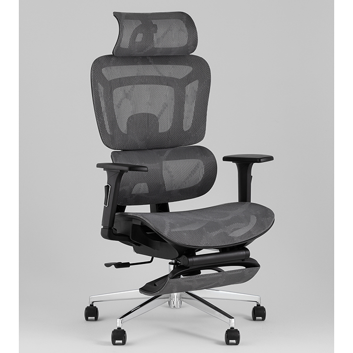 Кресло офисное TopChairs Nimbus серый Stool Group YF-W938A bl.sh. ST982-2 grey