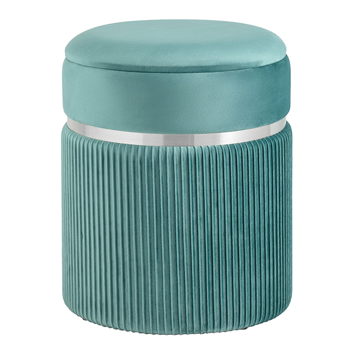 Пуф Миранда с ящиком велюр светло-бирюзовый Stool Group 19B352VA-8167-62