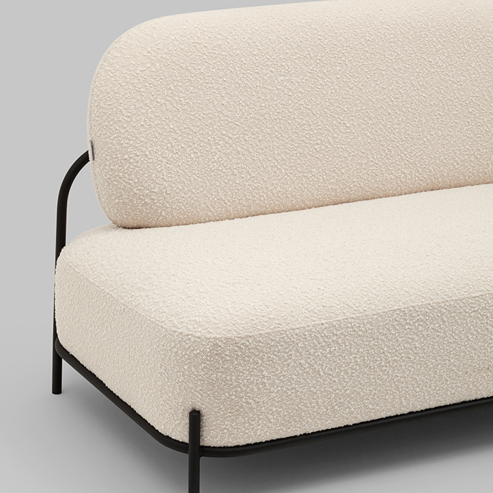 Диван Стоун букле молочный Stool Group vd-dv-stone-tr-milk