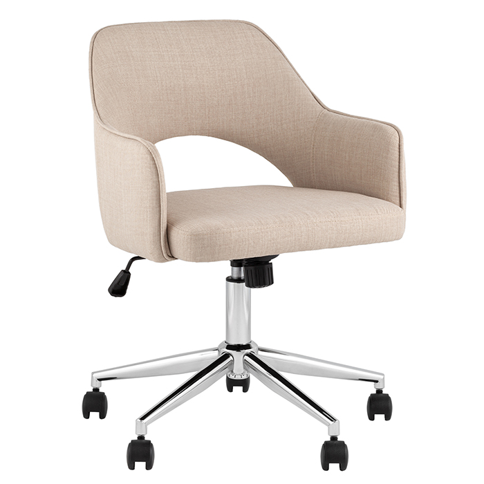 Кресло офисное Кларк рогожка бежевый Stool Group CLARKSON LINEN BEIGE