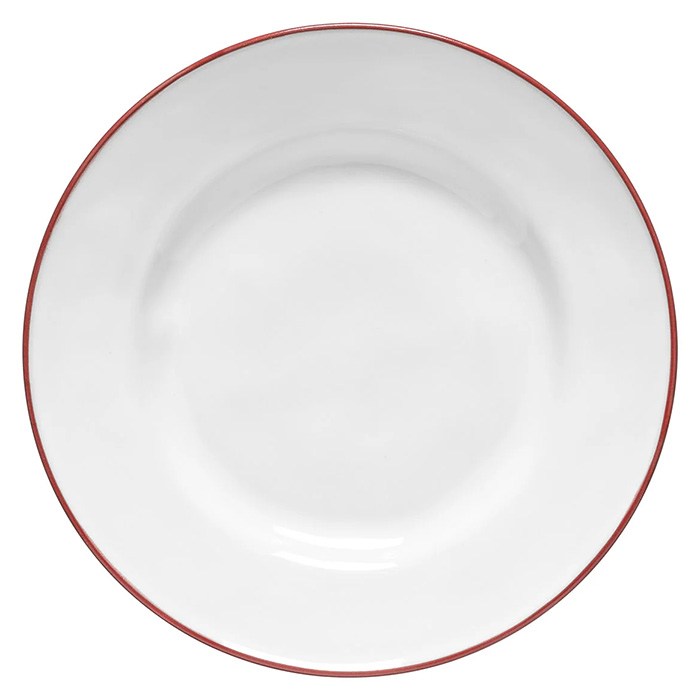 Тарелка закусочная White/Red 23 см Beja Costa Nova ATP231-RED