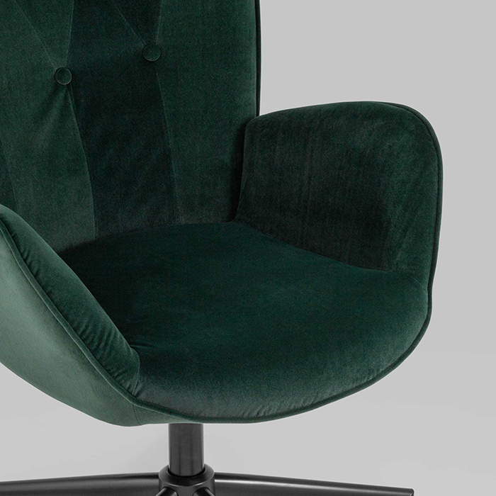 Кресло регулируемое Филадельфия велюр серо-зелёный Stool Group FUCHS FLY1919-15