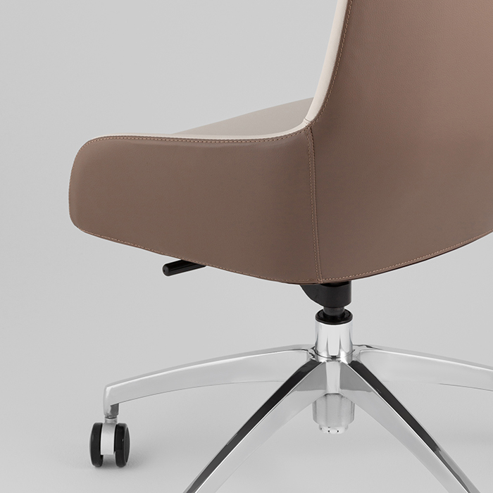 Кресло офисное TopChairs Soulo бежевый/коричневый Stool Group A308 8371-6/1