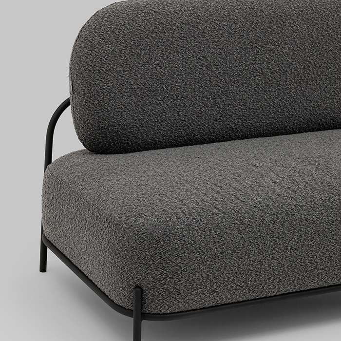 Диван Стоун букле тёмно-серый Stool Group vd-dv-stone-tr-dg