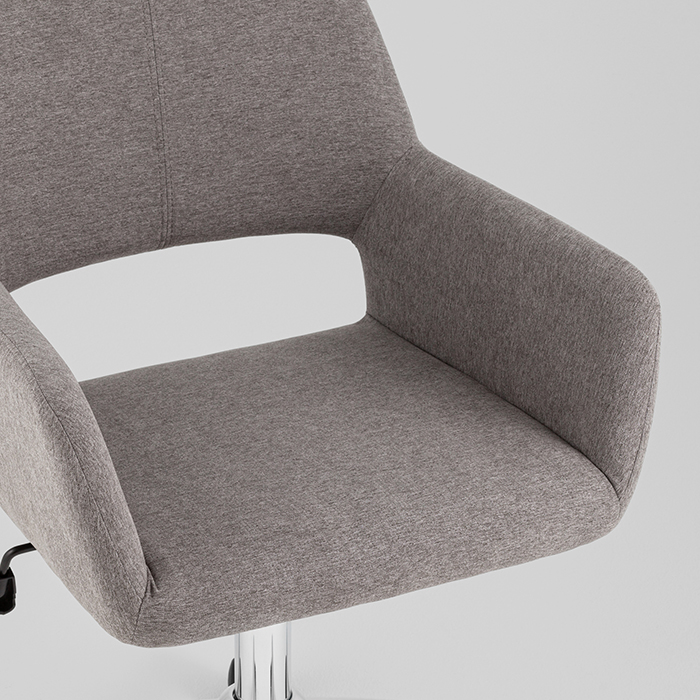 Стул офисный Ross рогожка темно-серый Stool Group Ross CHROME 50-22