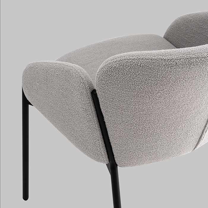 Стул Melia светло-серый Stool Group DC-3090 KD 3018-14 black legs