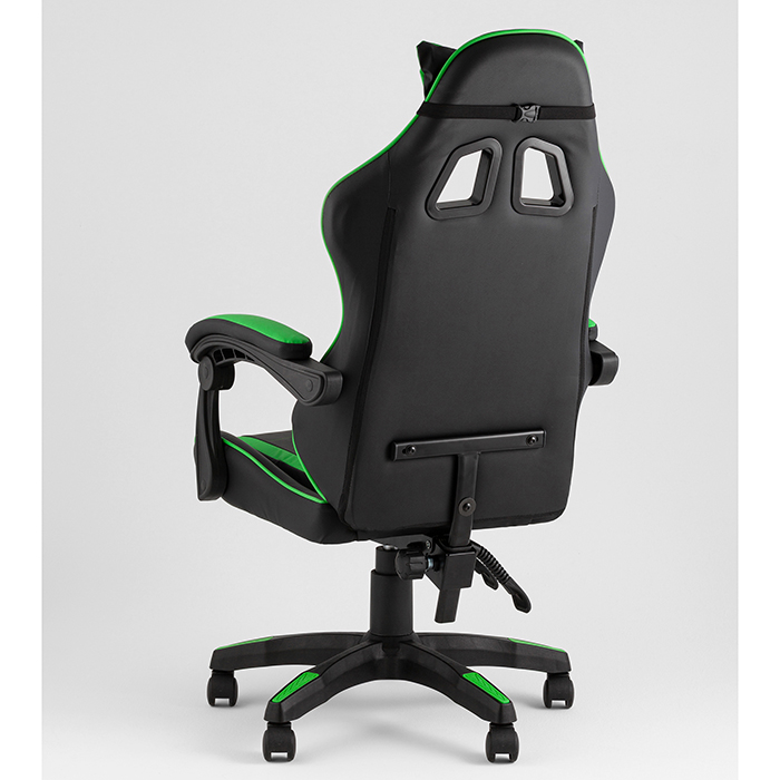 Кресло игровое TopChairs Shadow чёрно-зелёный Stool Group GF-8079 black+green