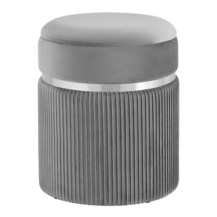 Пуф Миранда с ящиком велюр серый Stool Group 19B352VA-8167-54