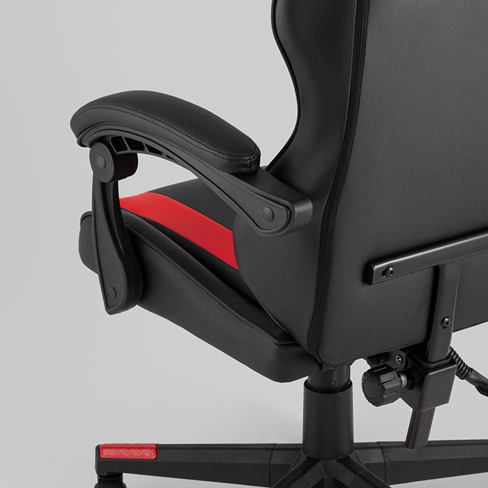Кресло игровое TopChairs Commander чёрно-красный Stool Group GF-8082 black+red