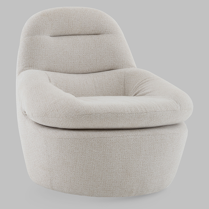 Кресло лаунж Fir светло-серый Stool Group FDC0175096 Milan-102