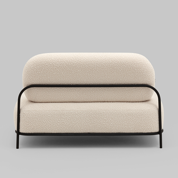 Диван Стоун букле молочный Stool Group vd-dv-stone-tr-milk