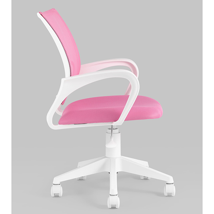 Кресло офисное TopChairs розовый сетка Stool Group ST-BASIC-W/PK/TW-13A