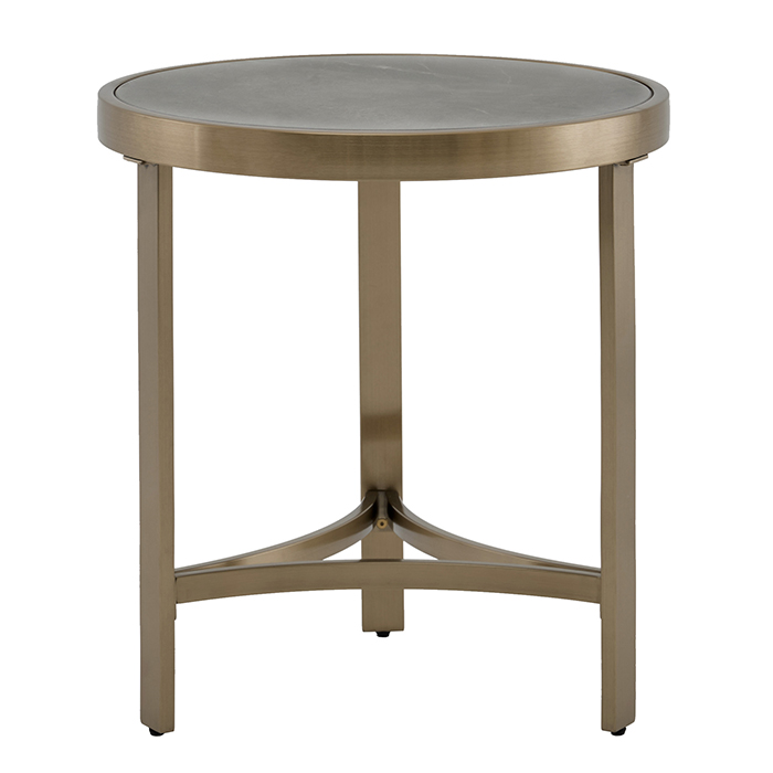 Журнальный столик Адриана D50 серая керамика Stool Group EET-223-BRCG-BNSG