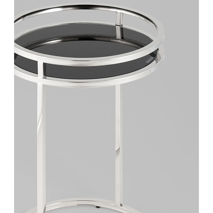 Журнальный столик Гестия 41х60 стекло чёрный Stool Group EET-079