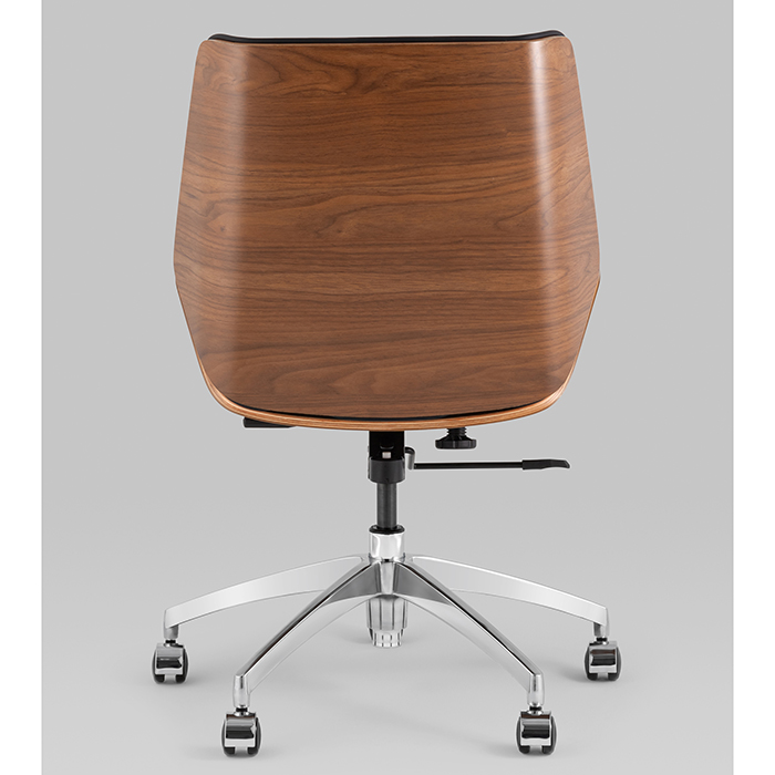 Кресло офисное TopChairs Crown чёрный Stool Group A312-A 8383-29 walnut back