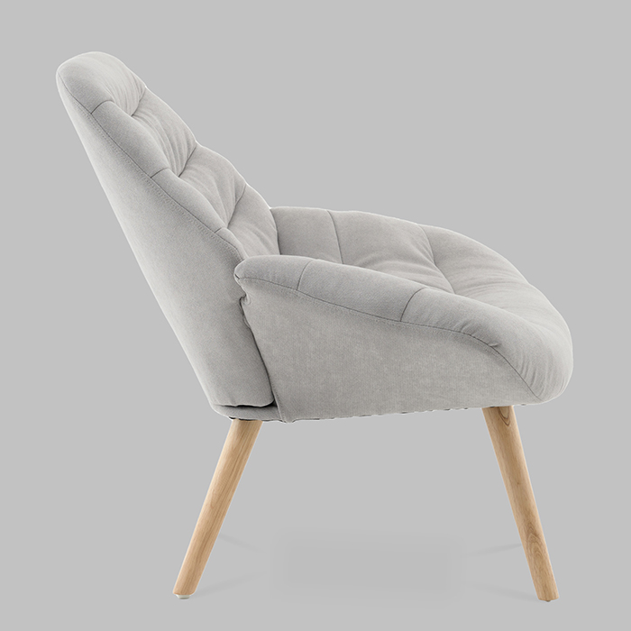 Кресло Олби Страйпс светло-серый Stool Group QH-2805K 263-6 light grey