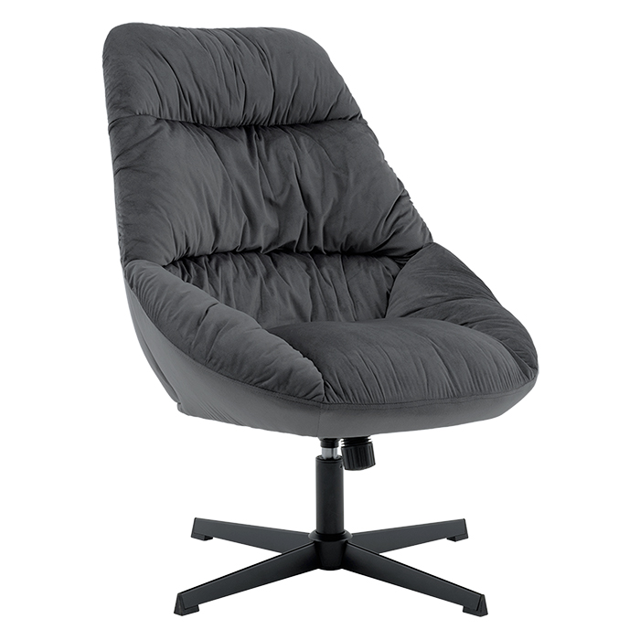 Кресло Оррелл серый Stool Group QH-8347KT HLR-21 dark grey