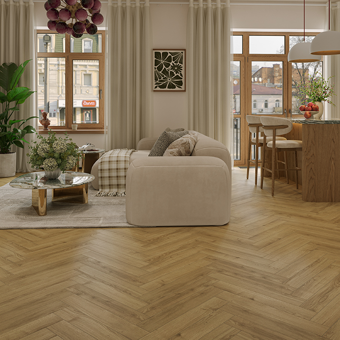 Ламинат Дуб Фанэн Herringbone Elegant Strong Norland LF304-17