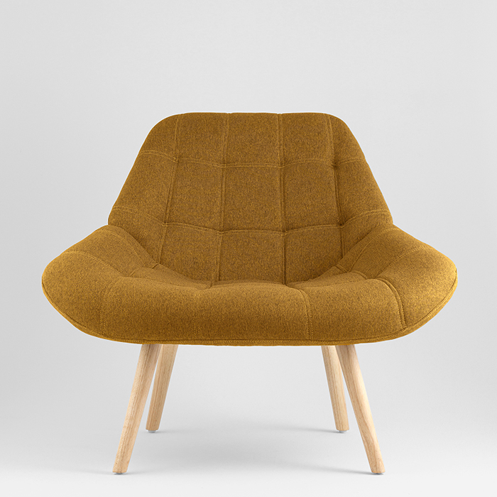 Кресло Олби Квадро горчичный Stool Group QH-8927K 875-7 brown